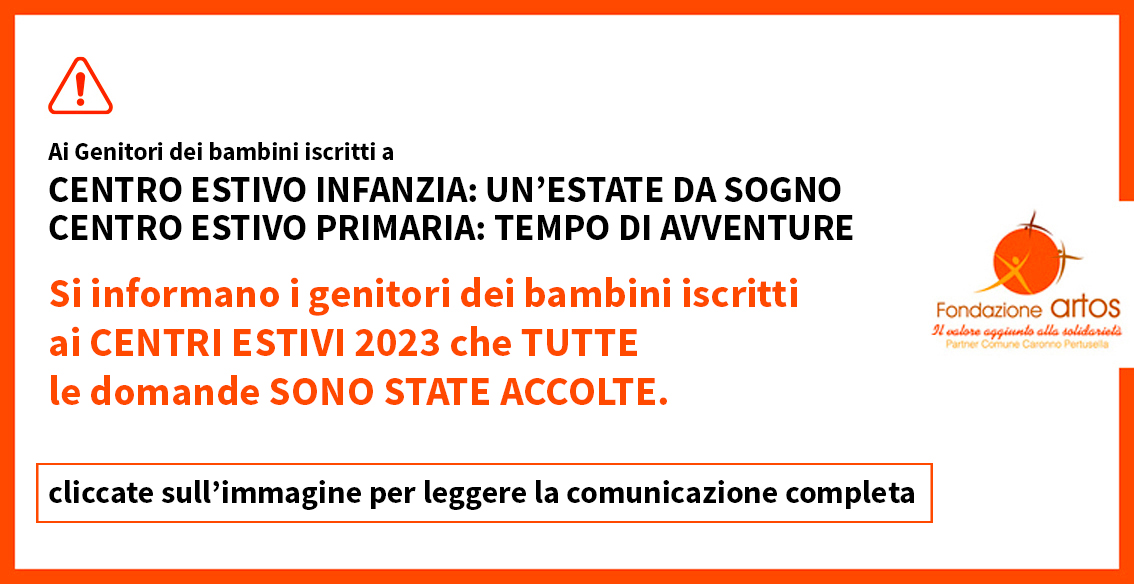 Comunicazione centro estivo 2023