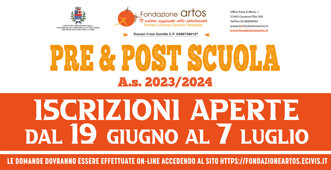 Locandina pre post scuola