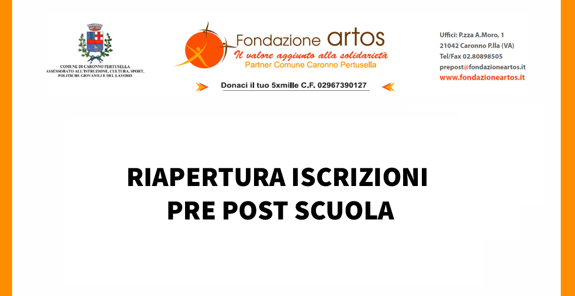 Riapertura pre e post scuola